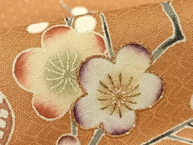 平和屋着物●千くさ染繍　訪問着　駒刺繍　松竹梅　金彩　正絹　逸品　AABC0116zg
