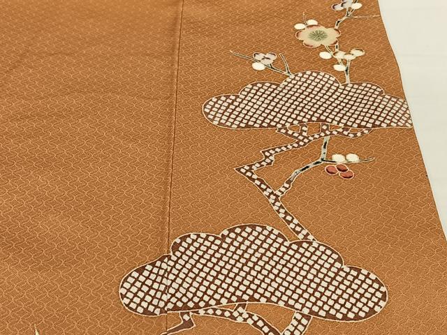 平和屋着物●千くさ染繍　訪問着　駒刺繍　松竹梅　金彩　正絹　逸品　AABC0116zg