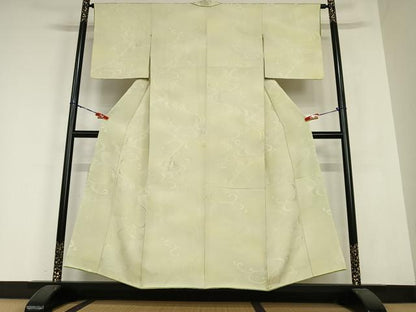 平和屋着物●上質な小紋　地紋起こし　立波地紋　暈し染め　正絹　逸品　AABC0123zg