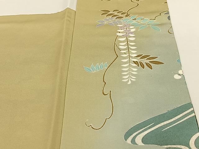 平和屋着物●豪華色留袖　作家物　刺繍　花車文　金彩　正絹　逸品　AABC0142zg