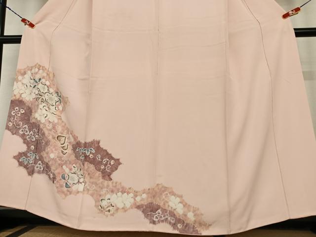 平和屋着物●訪問着　辻が花　絞り　暈し染め　正絹　逸品　AABC0143zg