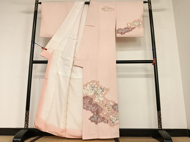 平和屋着物●訪問着　辻が花　絞り　暈し染め　正絹　逸品　AABC0143zg