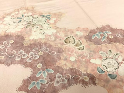 平和屋着物●訪問着　辻が花　絞り　暈し染め　正絹　逸品　AABC0143zg