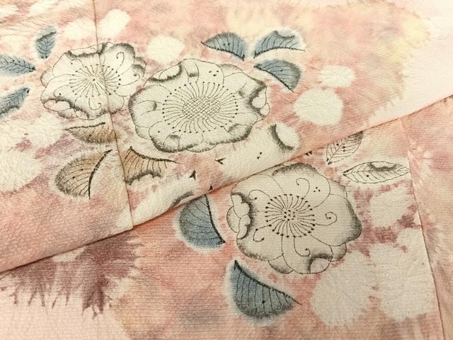 平和屋着物●訪問着　辻が花　絞り　暈し染め　正絹　逸品　AABC0143zg