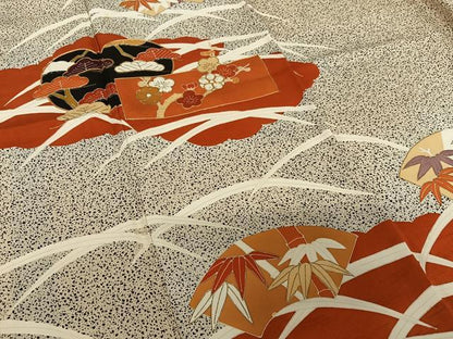 平和屋着物●訪問着 友禅 駒刺繍 松竹梅雲重ね文 金彩 さが美扱い 正絹 逸品 AABC0151zg
