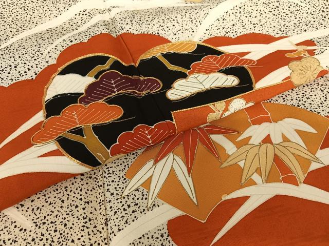 平和屋着物●訪問着 友禅 駒刺繍 松竹梅雲重ね文 金彩 さが美扱い 正絹 逸品 AABC0151zg
