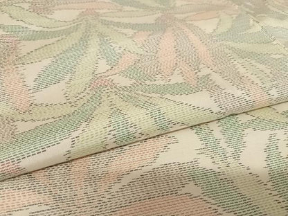 平和屋着物●本場大島紬 白大島 舞葉文 正絹 逸品 AABC0200zg