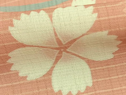 平和屋着物▽小紋 単衣 舞花文 洗える着物 AABC0260fy