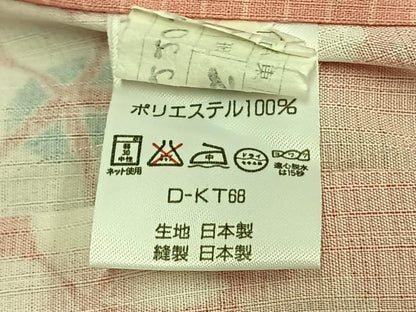 平和屋着物▽小紋 単衣 舞花文 洗える着物 AABC0260fy