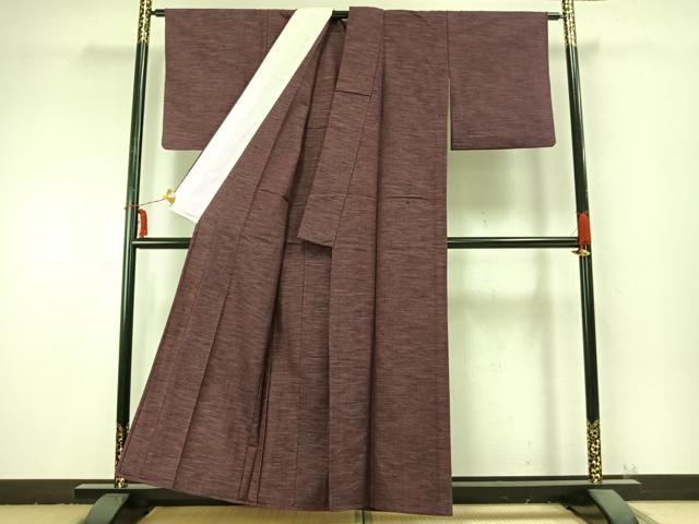 平和屋着物▽小紋 単衣 霞文 AABC0263fy