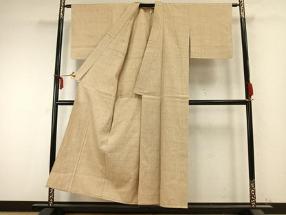 平和屋着物▽上質な紬 単衣 60亀甲 総詰め 正絹 逸品 AABC0264fy