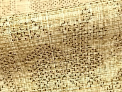 平和屋着物▽古代紬　単衣　草木染　有栖川文様　反端付き　正絹　逸品　AABC0265fy