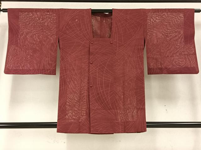 平和屋着物▽道行コート スリーシーズン 春夏秋 塵除け 斜縞 正絹 逸品 AABC0268fy
