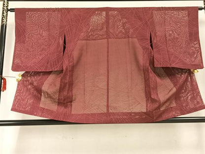 平和屋着物▽道行コート スリーシーズン 春夏秋 塵除け 斜縞 正絹 逸品 AABC0268fy