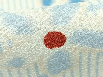 平和屋着物▽小紋 単衣 舞花文 洗える着物 AABC0272fy