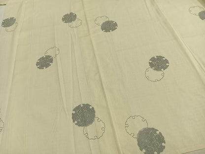 平和屋着物▽小紋 単衣 雪輪文 洗える着物 AABC0285fy