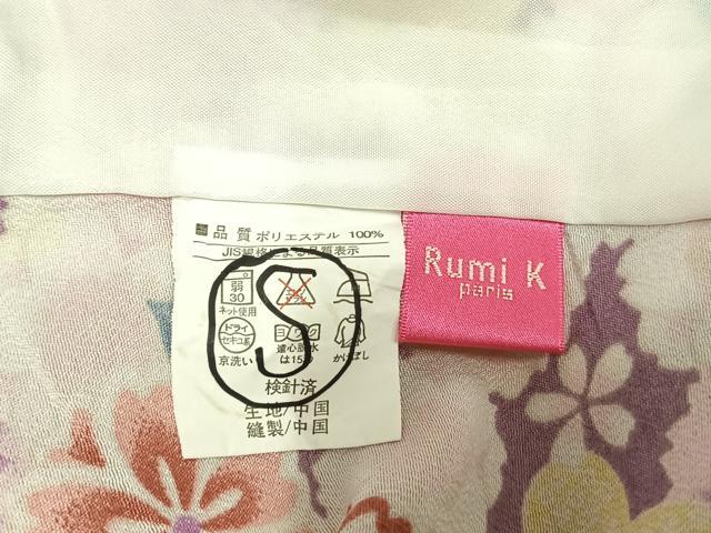 平和屋着物▽Rumi K ルミキクチ　小紋　単衣　花尽くし　洗える着物　AABC0287fy