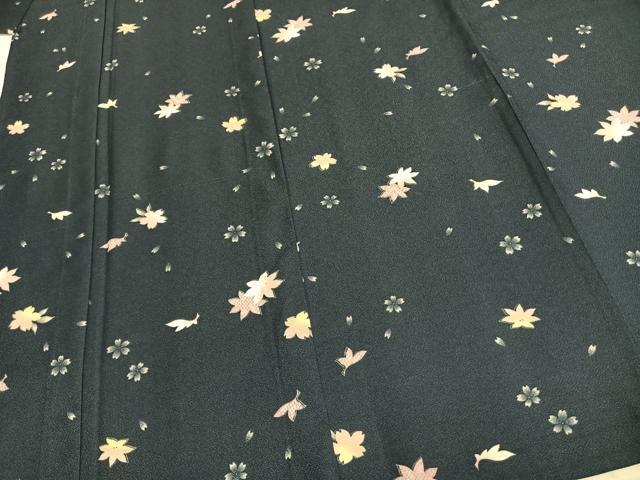 平和屋着物▽小紋 単衣 舞花文 洗える着物 AABC0289fy