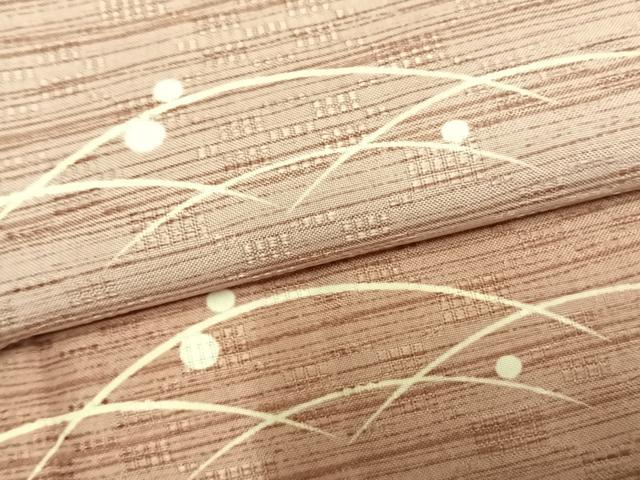 平和屋着物▽小紋 単衣 花織 露芝文 洗える着物 AABC0292fy