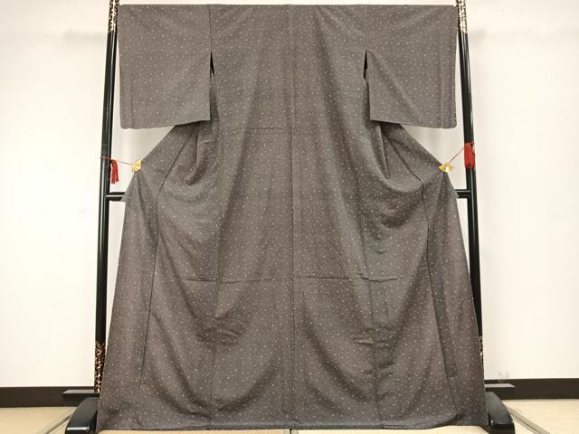 平和屋着物▽江戸小紋　単衣　散らし文　高島屋扱い　反端付き　ロング丈　洗える着物　未使用　AABC0293fy