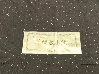 平和屋着物▽江戸小紋　単衣　散らし文　高島屋扱い　反端付き　ロング丈　洗える着物　未使用　AABC0293fy