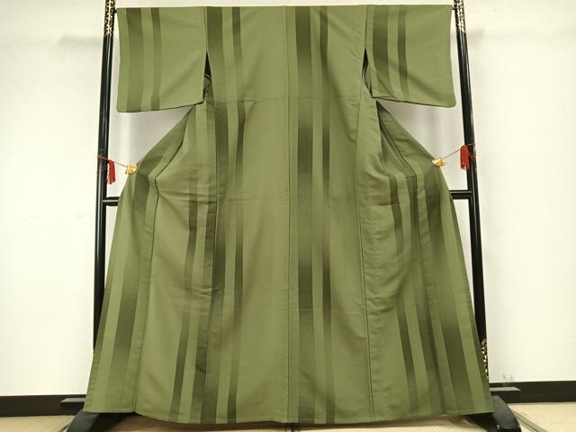 平和屋着物▽小紋 単衣 間道 洗える着物 AABC0295fy
