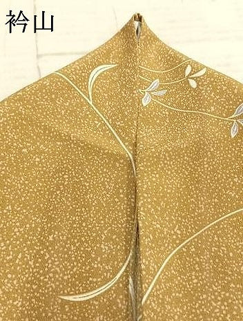 平和屋着物▽小紋　単衣　草花文　洗える着物　AABC0302fy