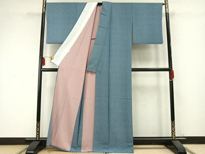 平和屋着物▽江戸小紋 単衣 散らし文 さんび謹製 洗える着物 AABC0304fy