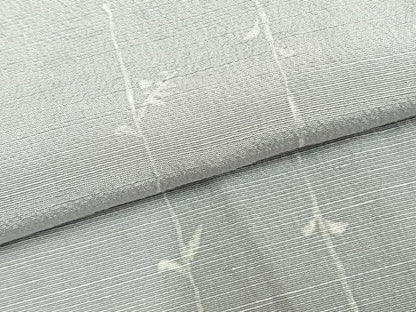 平和屋着物▽上質な紬 　単衣　蔦の葉文 　正絹　逸品　未使用　AABC0305fy