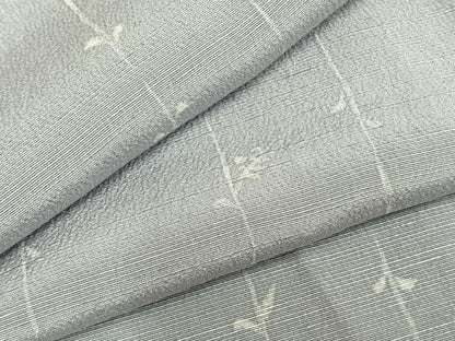 平和屋着物▽上質な紬 　単衣　蔦の葉文 　正絹　逸品　未使用　AABC0305fy