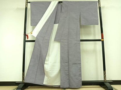 平和屋着物▽上質な紬 単衣 刺繍 絣柄 正絹 逸品 AABC0306fy