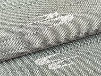 平和屋着物▽上質な紬 単衣 刺繍 絣柄 正絹 逸品 AABC0306fy