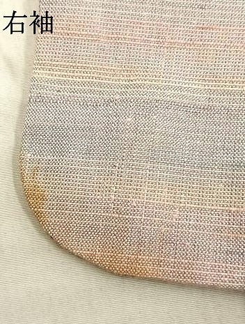 平和屋着物▽上質な紬 単衣 切嵌文 正絹 逸品 AABC0310fy