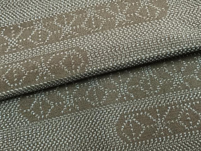 平和屋着物▽本場大島紬　単衣　霞取り文　正絹　逸品　未使用　AABC0312fy