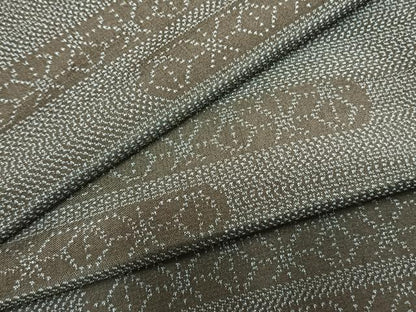 平和屋着物▽本場大島紬　単衣　霞取り文　正絹　逸品　未使用　AABC0312fy