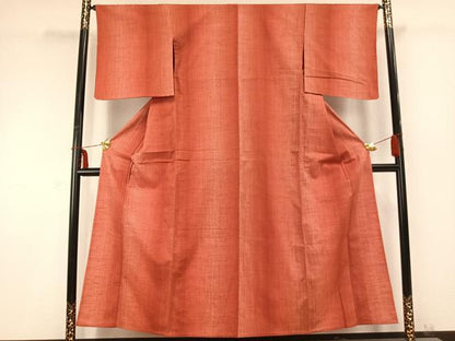 平和屋着物▽上質な紬 単衣 霞文 正絹 逸品 未使用 AABC0313fy