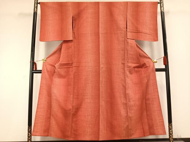 平和屋着物▽上質な紬 単衣 霞文 正絹 逸品 未使用 AABC0313fy