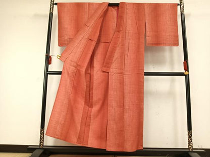 平和屋着物▽上質な紬 単衣 霞文 正絹 逸品 未使用 AABC0313fy