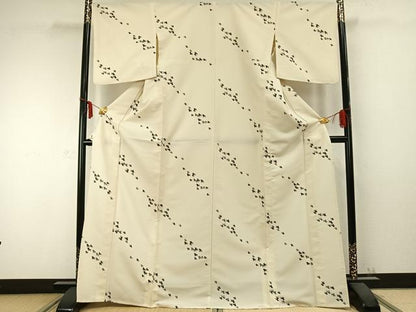平和屋着物▽小紋 単衣 千鳥文 洗える着物 AABC0318fy