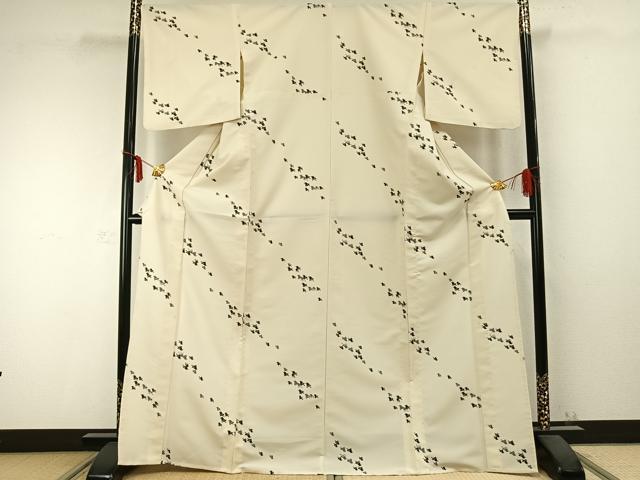 平和屋着物▽小紋 単衣 千鳥文 洗える着物 AABC0318fy