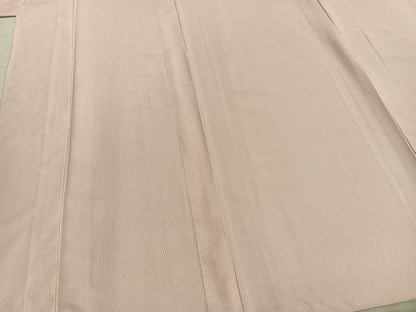 平和屋着物▽江戸小紋 単衣 万筋 ピンク色×白色 洗える着物 AABC0324fy