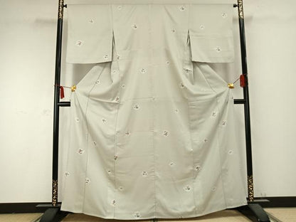 平和屋着物▽小紋 単衣 宝尽くし文様 洗える着物 AABC0326fy