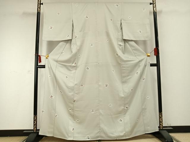 平和屋着物▽小紋 単衣 宝尽くし文様 洗える着物 AABC0326fy