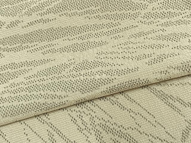 平和屋着物▽本塩沢 訪問着 単衣 草葉文 正絹 逸品 AABC0332fy