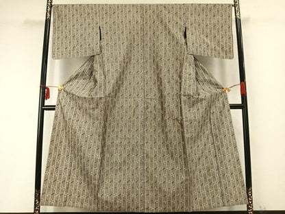 平和屋着物▽本場琉球絣 単衣 正絹 逸品 AABC0338fy