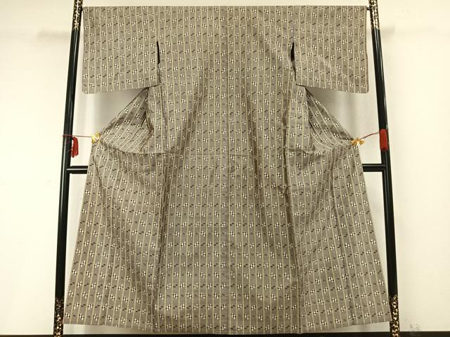 平和屋着物▽本場琉球絣 単衣 正絹 逸品 AABC0338fy