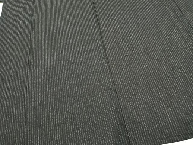 平和屋着物▽男性　紬　単衣　縞　正絹　逸品　AABC0341fy
