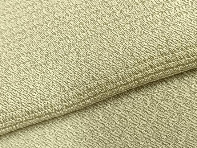 平和屋着物▽上質な色無地 単衣 草木染 若芽色 正絹 逸品 AABC0343fy