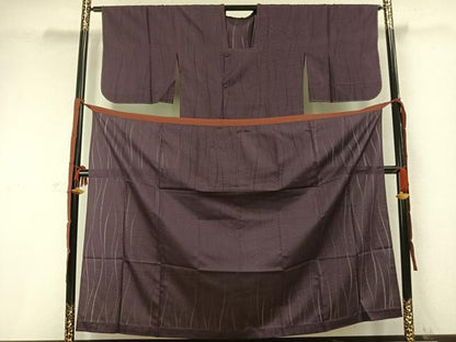 平和屋着物▽二部式 道行コート スリーシーズン 春夏秋 塵除け 杢目文 正絹 逸品 未使用 AABC0345fy