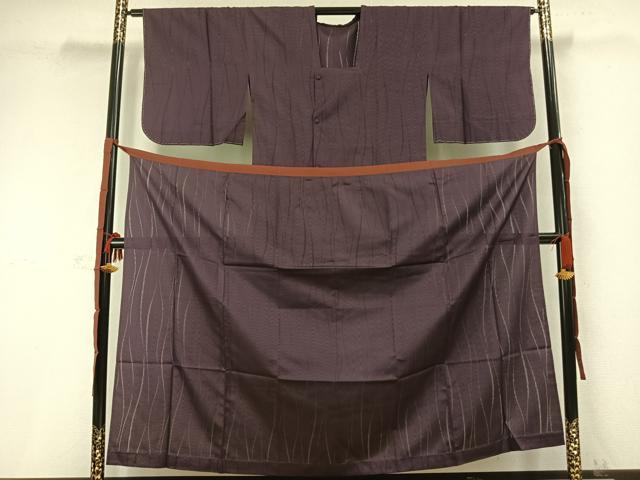 平和屋着物▽二部式 道行コート スリーシーズン 春夏秋 塵除け 杢目文 正絹 逸品 未使用 AABC0345fy